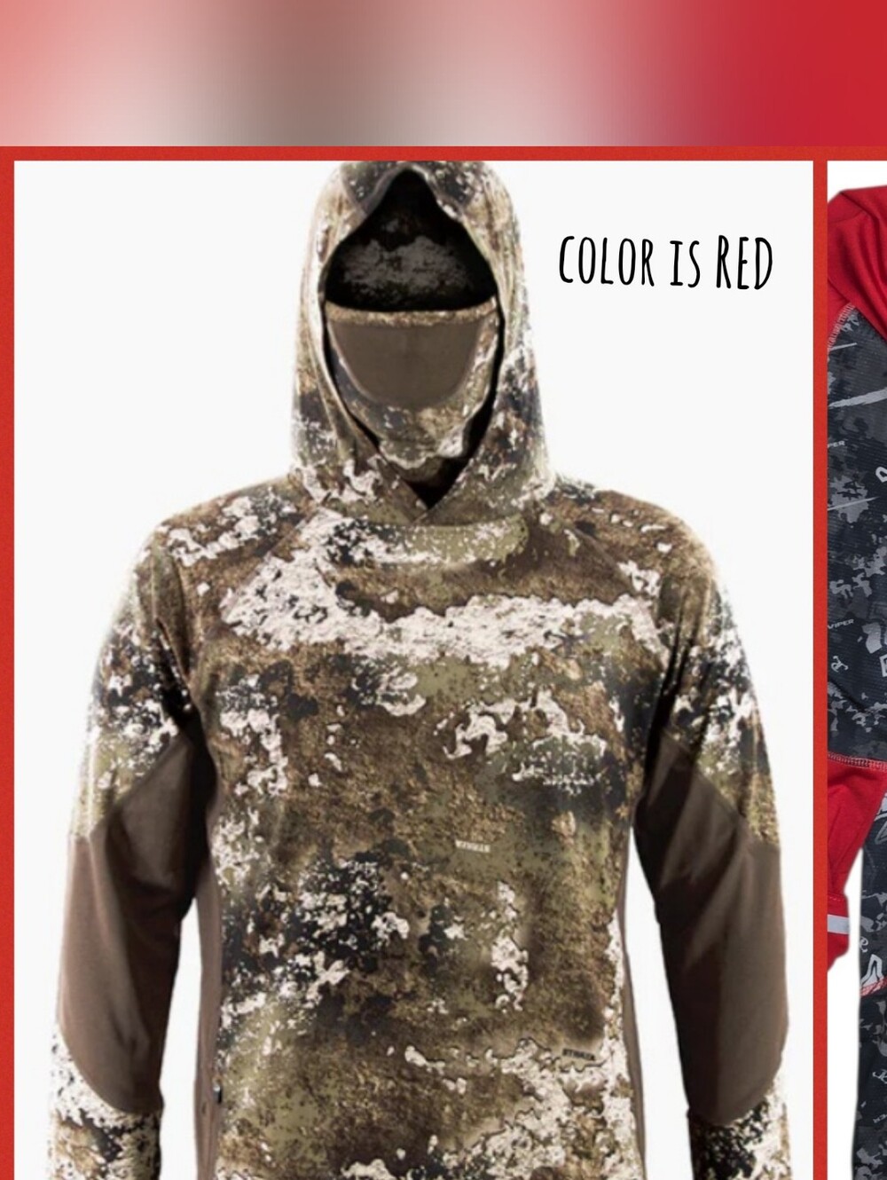 All-In-One Fishing Apparel color RED CAMO